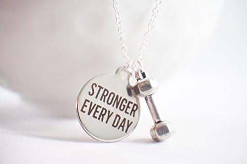 Stronger Every Day - Fitness motivation - Motivation necklace - Fitness Accessories!