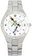 Dragonflies - Multicolor Body & White Wings - WATCHBUDDY&reg; DELUXE STAINLESS STEEL WATCH - Small Size (Standard Women's Size)