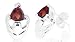 Trillion Cut Garnet Earrings Sterling Silver