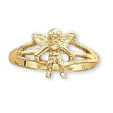 The Perfect 14K Yellow Gold Angel Chastity Ring for Women