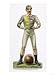 Standing Astride a Football This Man is Ready to Play Art Giclee Poster Print, 18x24