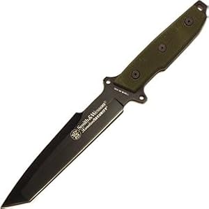 Smith and Wesson CKSURG Homeland Security Tanto Knife, Green by 