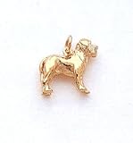 Bull Mastiff Dog Charm In 14kt Gold
