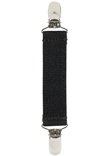 Elastic Scarf and Hat Clips Attacher with Extra Heavy Clips - Black