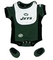 New York Jets Two Color Creeper with Bib and Booties