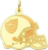 14K Gold NFL Oakland Raiders Football Helmet Charm