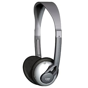 Coby Deep Bass Lightweight Stereo Headphones CVH42 (Silver) by Coby