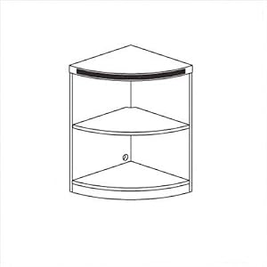 Aberdeen 2-Shelf Quarter Round Bookcase Finish: Mocha