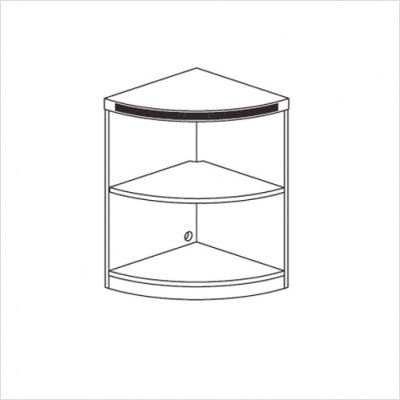 Aberdeen 2-Shelf Quarter Round Bookcase Finish: Mocha