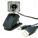 Electronics : MTD USB Webcam with microphone & 6 Leds & light sensor, Ideal for SKYPE MSN or YAHOO and all VOIP applications