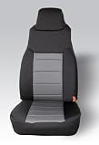Rugged Ridge 13210.09 Black/Grey Custom Neoprene Front Seat Cover - Pair