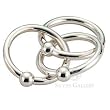 Empire Sterling Triple Rings with Ball