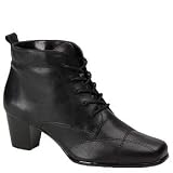 David Tate Women's Modern Bootie,Black Leather,9.5 M US