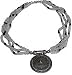 Gemstone Necklaces Silver with Rainbow and Garnet Beads Handmade in Indian Style 19 inches (snklc092)