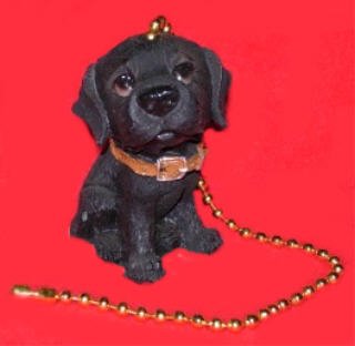 Black Labrador Lab Puppy Dog Ceiling Fan Pull Pulls Set of 2