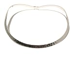 Steel Choker 01 Silver Hammered 5mm Thick Neck Wire Metal Chain for Pendants 17