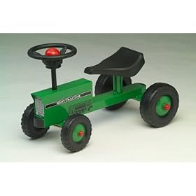 GREEN MINI TRACTOR SCOOT-ALONG - For younger kids. Working steering wheel and horn. by HomeLifeShopping