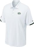 Green Bay Packers White Nike 2012 Sideline Dri-Fit Practice Polo Shirt