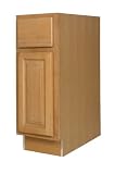All Wood Cabinetry B12L-VHS 12-Inch Wide by 34 1/2-Inch High, Factory Assembled - Ready to Install All Wood Kitchen Cabinet, Vermont Honey Spice Maple