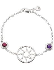Missoma® Multi Gemstone Bracelet Sterling Silver Amethyst & Pink Tourmaline 07.25 Inch 69696