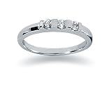 0.15 Three Stone Diamond Ring in Platinum