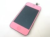 Apple iPhone 4s 4 s GSM AT&T ~ Pink Full LCD Screen Display + Touch Screen Digitizer Front Glass Faceplate Lens Part Panel Assembled Together + Home Button ~ Mobile Phone Repair Parts Replacement