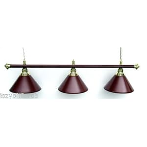 61 Metal Pool Table Light Billiard Lamp Burgundy and Brass by 