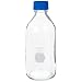 TWD TradeWinds 14395-1000 Clear Borosilicate Glass 1000mL Media/Storage Bottle with Blue Polypropylene Cap and GL-45 Screw Thread (Case of 10)