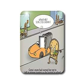 Londons Times Funny Music Cartoons - Bread Safety Precautions - Light Switch Covers - single toggle switch