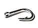 5 Pack of Silver Toned Large Fish Hook Rope Bracelet Connectors - Midwest Cord TM Brand Paracord Accessories - Large Metal Fishing Style Charms for use with 550 Parachute Cord Jewelry Making