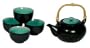Japanese Ocean Blue Five Piece Teaset