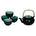 Japanese Ocean Blue Five Piece Teaset