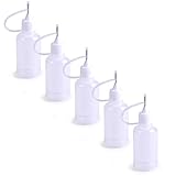 5枚 30ml 空 プラスチック スクィーズ スポイトボトル 液体貯蔵 針のヒント PET