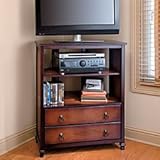 Corner TV Stand - TOBACCO - Improvements Corner TV Stand - TOBACCO - Improvements