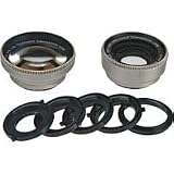 Raynox 1.5x Tele Lens & 0.65x Wide Angle Lens Set for Video Camcorders, 37mm with 27mm, 30mm, 30.5mm, 34mm, and 34P5mm Adapter Rings