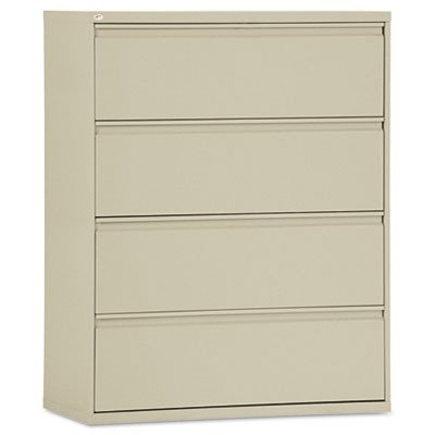 Alera Four-Drawer Lateral File Cabinet, 42W X 19-1/4D X 54H, Putty