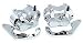 Chrome Quad Calipers Front Bracket Kit 11.5in Rotor - 84-99 HD Right wout ears