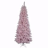 Vickerman – 3′ x 22″ Flocked Pink Spruce 45 LED Warm White Lights Christmas Tree (A101536LED) 18153