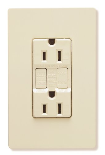 Brown Lutron 15amp GFCI Designer Receptacle