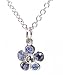 Sapphire Pendant Necklace, 18k White Gold, 18" Chain (T.w 0.35