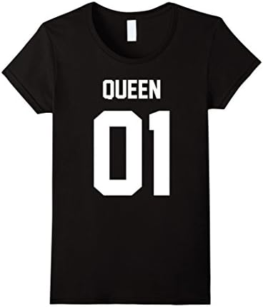 Women's Queen 01 Matching Couple Shirts Tshirt jersey style shirts Small Black
