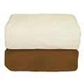Tadpoles Cocoa Organic Set/2 Flannel Fitted Sheet