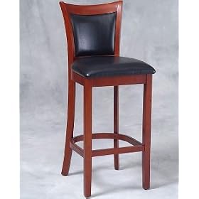 Click here to buy Cherry Vinyl Back Bar Stool with PVC Seat by Furniture.