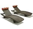 Red Star Traders Cantina Chaises Lounger Set