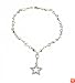 Anklet - A52 - Sized to Fit - Swarovski (tm) Crystal Beads ~ Hematite (Gunmetal Color) with Star Charm
