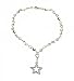Anklet - A52 - Sized to Fit - Swarovski (tm) Crystal Beads ~ Hematite (Gunmetal Color) with Star Charm