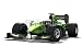 Wallmonkeys Peel and Stick Wall Decals - Race Car on White - Black & Green - Removable Graphic