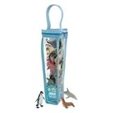 Aquatic Nature Tube 18 piece playset: Sharks, Octopus, Whales, Turtle, Sea Lion, Walrus, Stingray, Dolphin, Penguin, Marlin, Seal