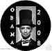 Barack OBAMA as ABE LINCOLN President BUTTON 2008 1.25"