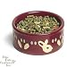 Pet Supplies : Ceramic Feeder with Pawprints Rabbits - 4.25 in. diameter